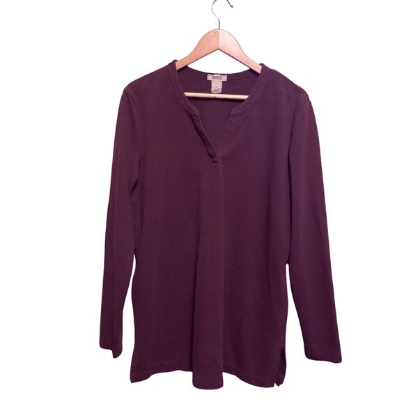 Duluth Trading Women's Ponte Pro Tunic Purple Top Size L Classic Capsule Fall - Picture 4 of 9